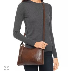 Frye Melissa Zip Crossbody Leather Purse
